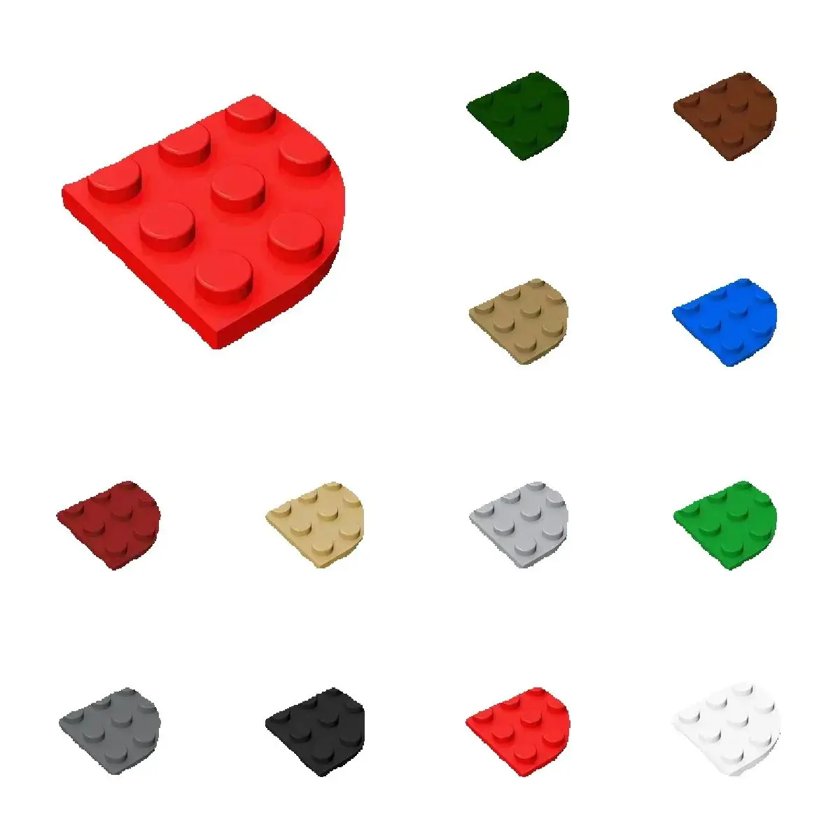 

50 шт. Moc 30357 Plat Ronde Hoek 3X3 для Bouwstenen Onderdelen Diy Learning Tech Onderdelen Подарочная обучающая подставка для взрослых