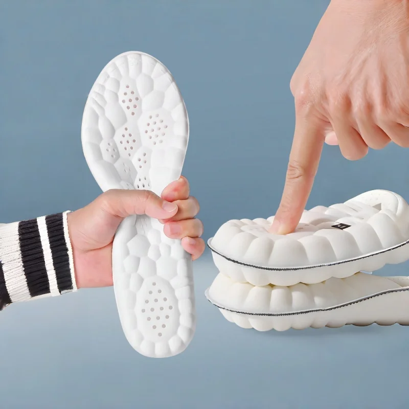 1 Paar/hochelastische Latex-Schuheinlagen, stoßdämpfende Dämpfung und Fußgewölbeunterstützung, atmungsaktives Schuhpolster, für Damenschuhe, Herren S