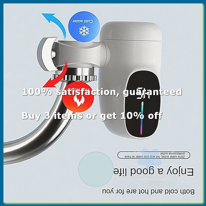 3000W Instant Electric Hot Water Heater Faucet Digital Display Heating Tap UK Plug Kitchen Bathroom