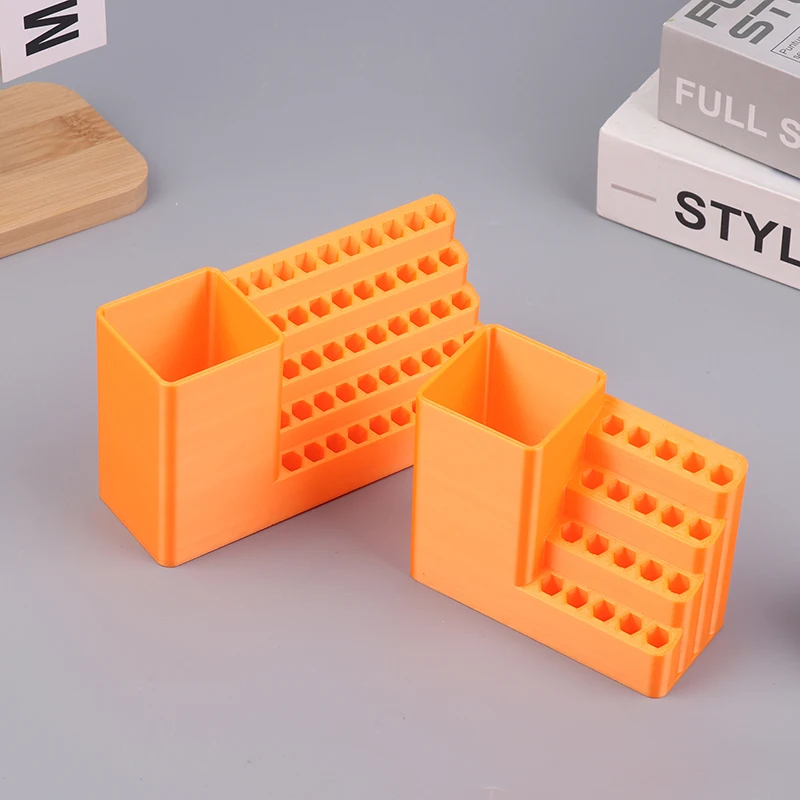 Hot 1Pc Drill Holder 20/50 Holes Bit Organiser Screwdriver Head Storage Toolbox Hole Board Screwdriver Stand Hex Shank Organiser