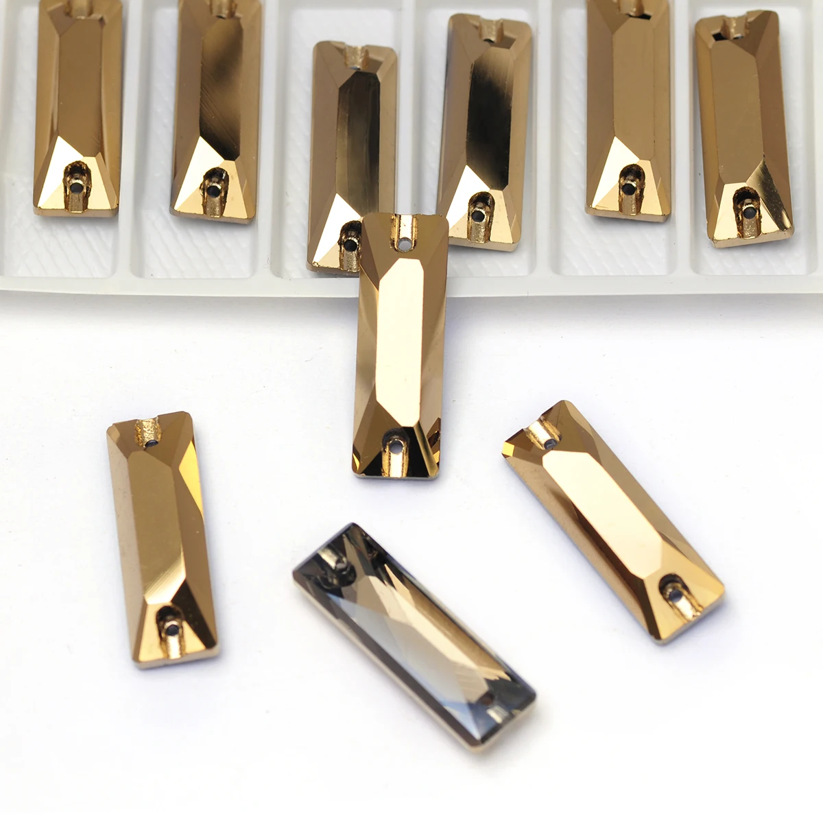 Pubrilex Baguette Strasssteine zum Aufnähen, Glitzerkristalle für DIY-Bastelarbeiten und Bekleidungszubehör, Großhandel – Detail 12