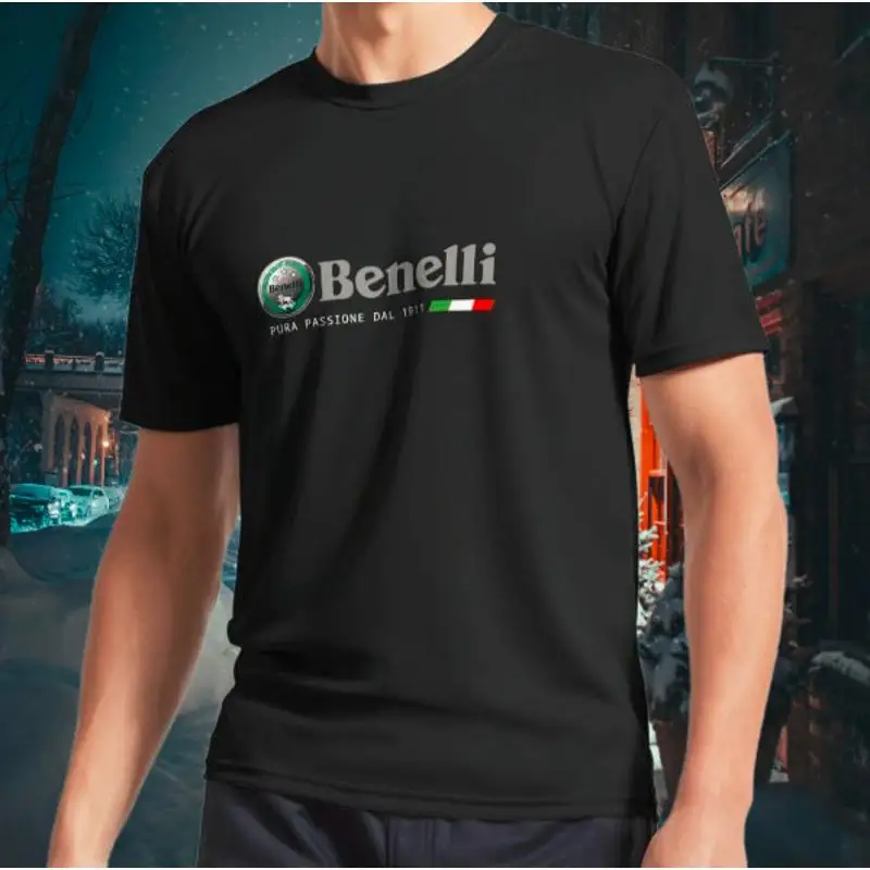 NEW! Benelli Motorcycle Logo Long Sleeve T-Shirt Funny Size S to 5XL