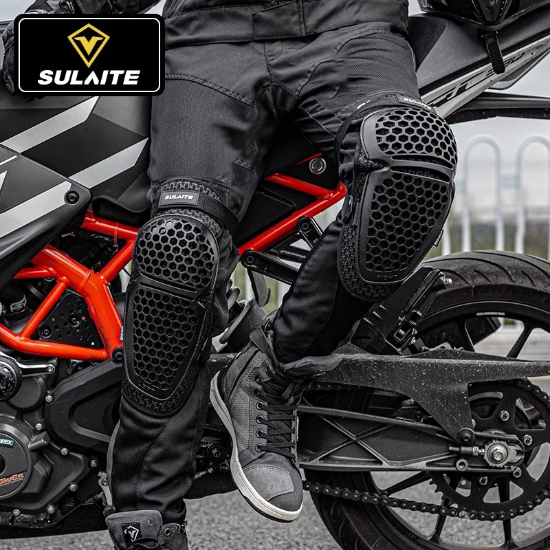 

Summer Breathable Motorcycle Riding Knee Guard with Adjustable Straps - Anti-Slip Kneepad for Motocross, MTB & Extreme Sports