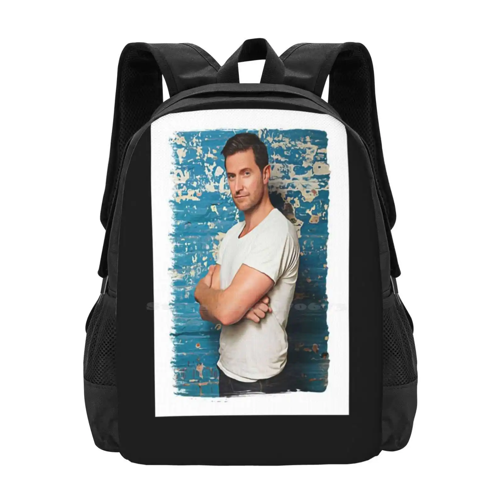 

Музыка Ретро Ричард Армитаж Краска Сплеск Крутой Графический Подарок 3d Дизайн Рюкзак Студенческая Сумка Музыка Ретро Ричард Армитаж