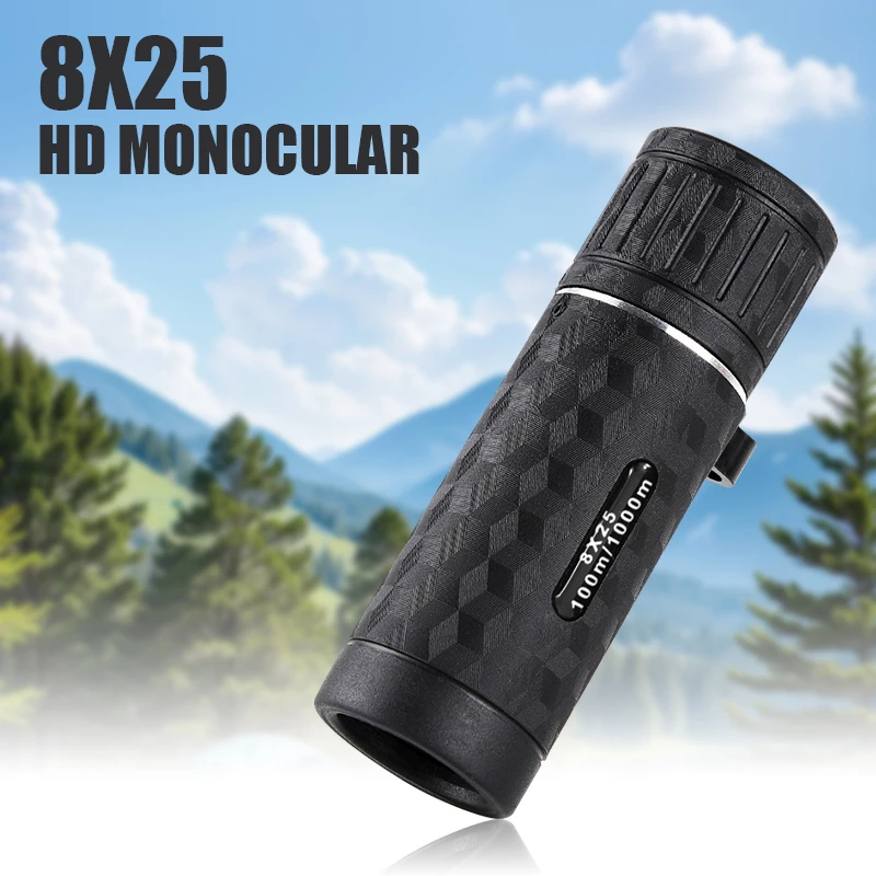 Portable Powerful Monocular Telescope 8X25 New Mini BAK4 Prism FMC Coating for Concerts Outdoor Hunting Camping Lightweight