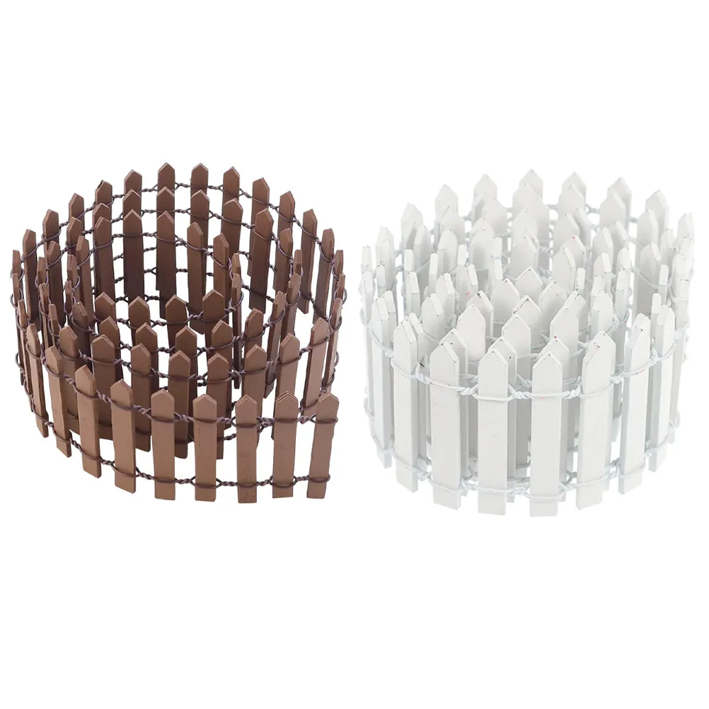 

2Pcs Miniature Wood Fence Smooth Surface Mini Garden Fence for Micro Landscape Sand Table Decorative Garden Ornament