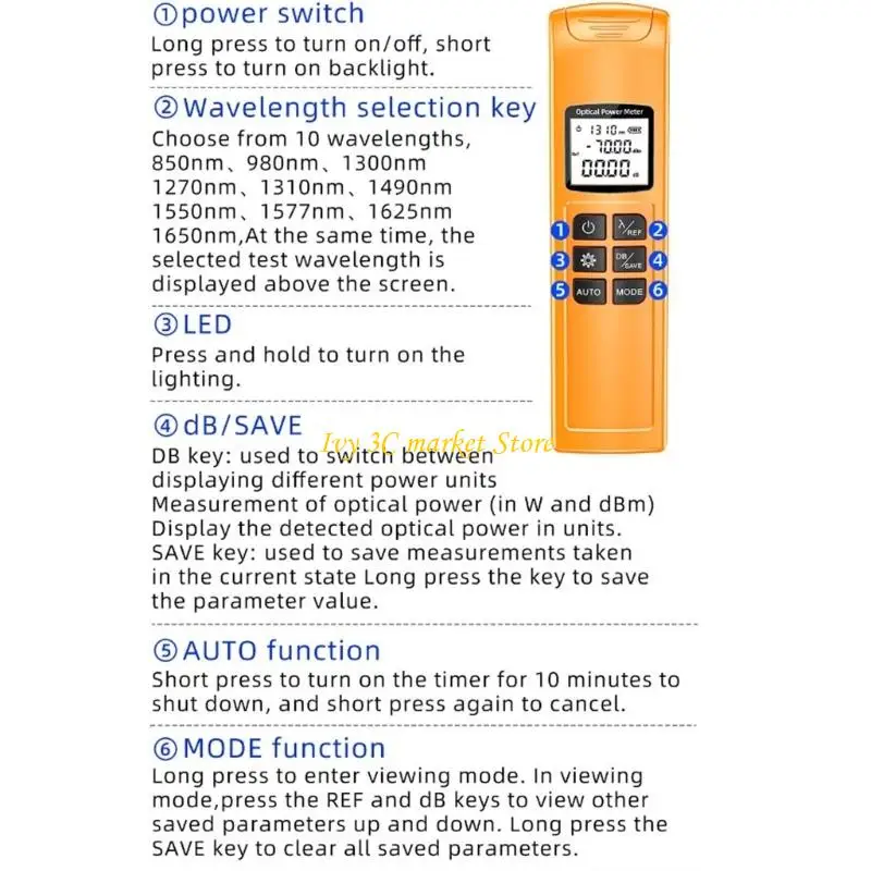 

Усовершенствованный измеритель мощности волокна InGaAs D7YC с совместимостью адаптеров