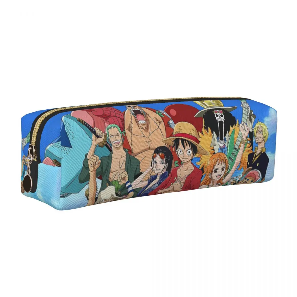 

One Piece Pencil Cases Fun Luffy Zoro Pirates Pen Holder Bags Girl Boy Large Storage School Supplies Cosmetic Pencilcases