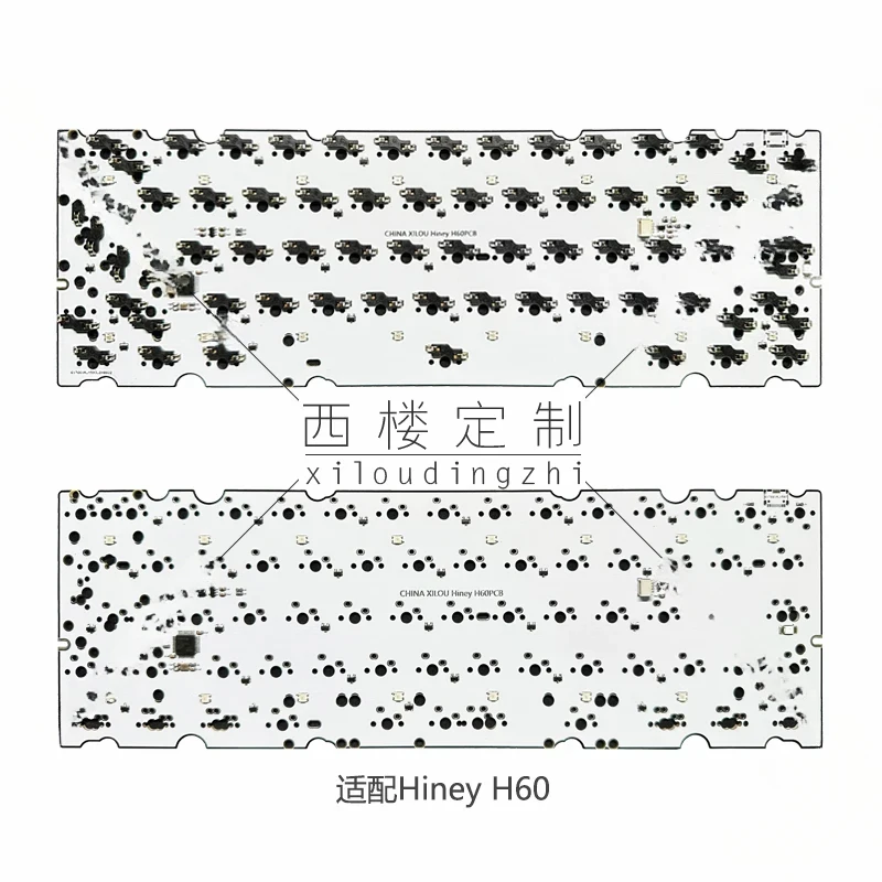 

For Hiney H60 Customized PCB Hot Plug Welding Rule V3 Split Space VIA Change Key TOFU60 Bottom Light