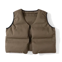 Frog drift New Fashion Street Kanye West DONDA Double sided wearable short cotton jacket Sleeveless Cotton padded Down vest men