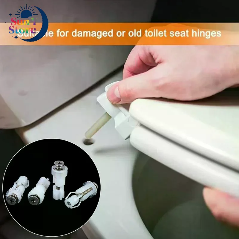 4Pcs Toilet Lid Fixing Screw Replacement Fitting Kit With Nut Cover For WC Pan Bathroom Hardware Toilet Cover Screws Accessories