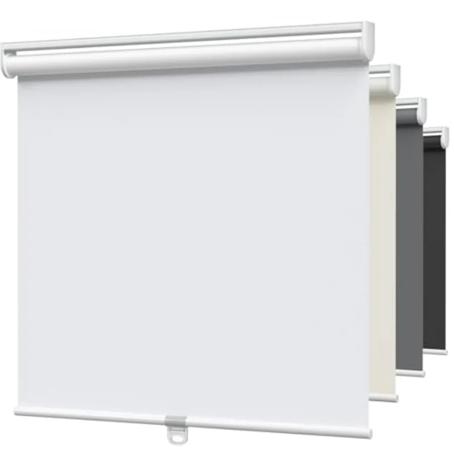 

out Cordless Roller Shades Room Darkening Free-Stop Roll Up Blinds for Windows Pull Down Blocking Blind for Home and Office Eas