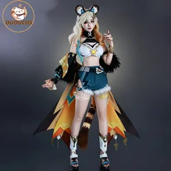 In Stock Xilonen Cosplay Costume Genshin Impact Шилонен Full Set Wig Lion Leopard Girl Ear Tail Halloween Xmas