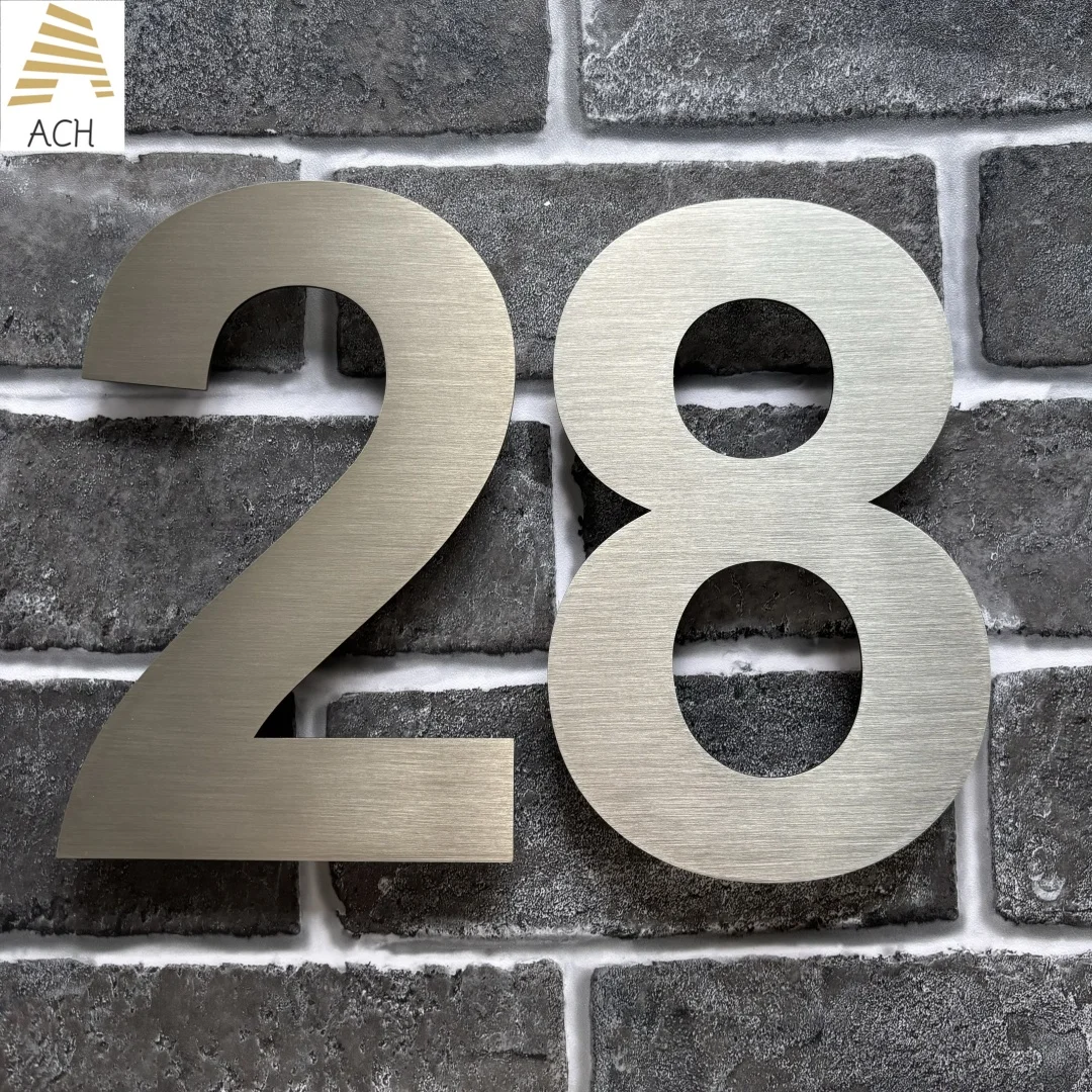 

Номер дома из нержавеющей стали 15/20/30 см – Большая плавающая табличка с номером для гаража/квартиры/улицы