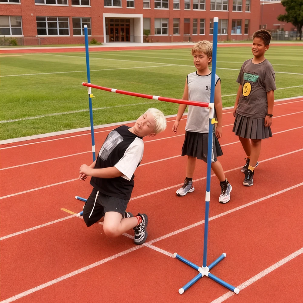 Kids Limbo Game Toy Adjustable Height Hurdle Set Outdoor Party Fun Game Children Sports Training Equipment