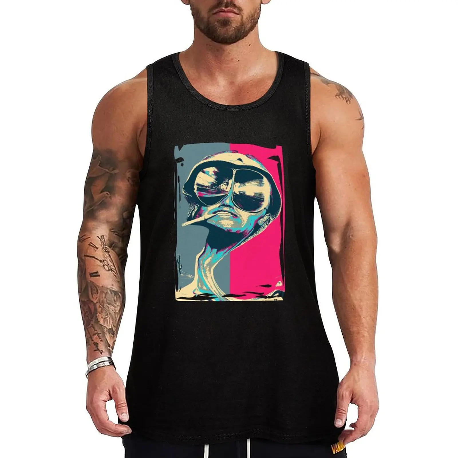 Fear and Loathing in Las Vegas Revisited - Psychedelic Raoul Duke Tank Top спортивная одежда мужские хлопковые футболки для фитнеса мужские