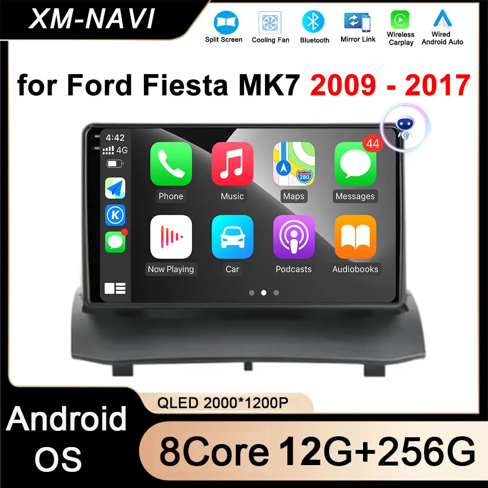 

9 Inch Android OS For Ford Fiesta MK7 2009 - 2017 Multimedia Video Player Car Radio GPS Navigation Stereo DSP 2 din WIFI 4G