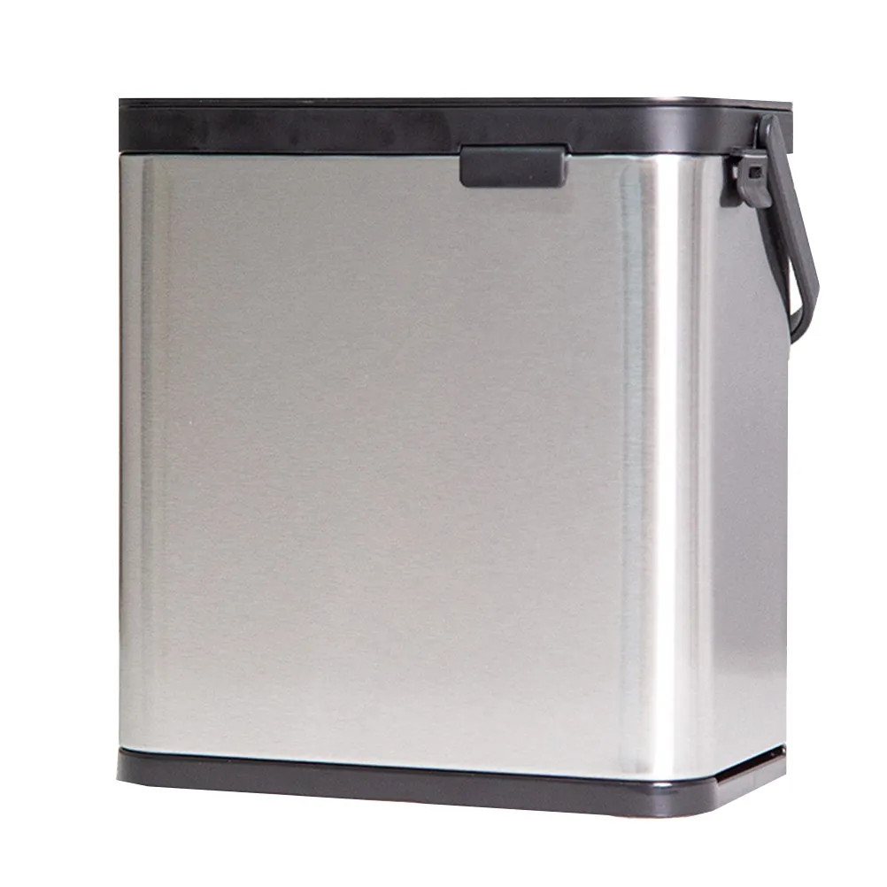 

1Pcs Wall Hanging Garbage Can Stainless Steel Household Trash Bin Kitchen Bathroom Waste Container Waterproof Rubbish Can