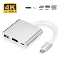 USB C Hub to 4K HDMI-Compatible PD Charging Dock USB 3.0 Type C  for Macbook iPad Huawei Xiaomi Samsung S20 Dex HDTV Projector