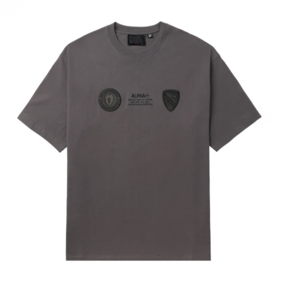Alpha Industries Heren Amerikaanse trend Militaire stijl Los T-shirt met korte mouwen Paar Herfst en winter Irak Coëfficiënt