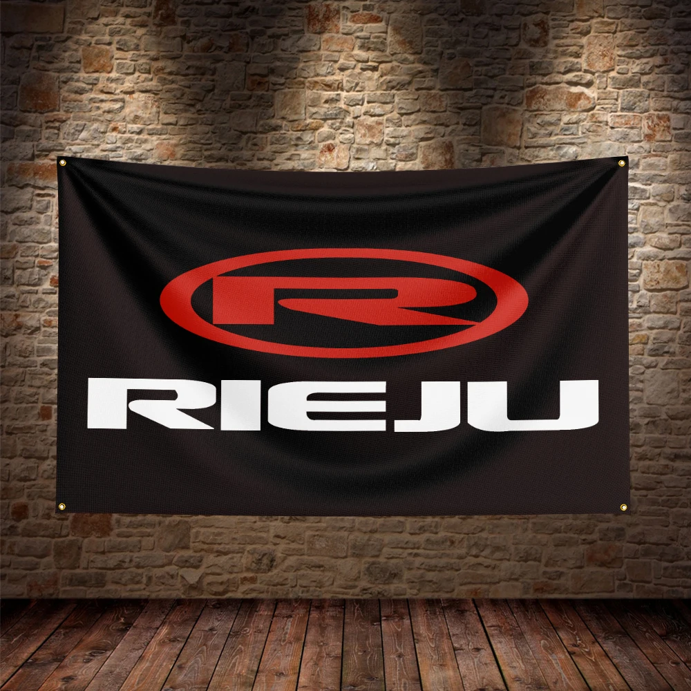 

3X5Ft Riejus Moto Flag Polyester Printed Car Banner For Decor