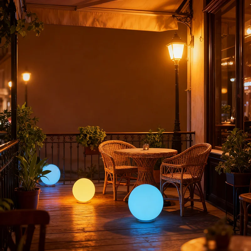 LED Garden Ball Light with Remote Control, Waterproof Outdoor Floor Lamp for Lawn Pathway Wedding Party Decor