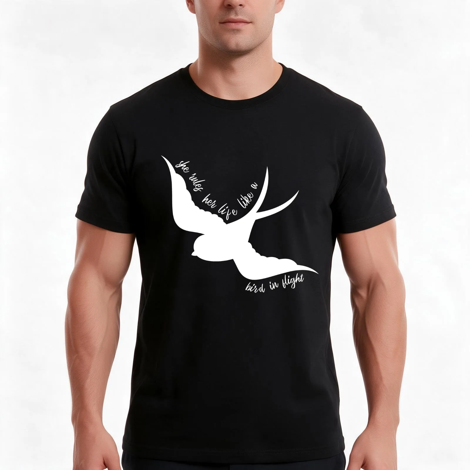 She Rules Her Life Like a Bird in Flight , Fleetwood Mac, Gypsy , Boho , Stevie Nicks Rhiannon T-Shirt, Summer Casual Cotton Tee