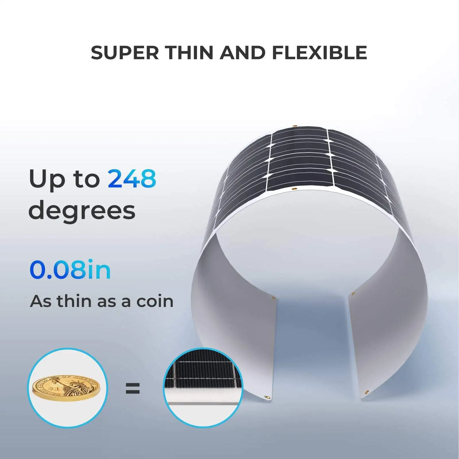 High Efficiency 200W 200W SunPower Cell ETFT Flexible Solar Panel for Boats & RV Plug-Play Marine with High Sunlight Absorption