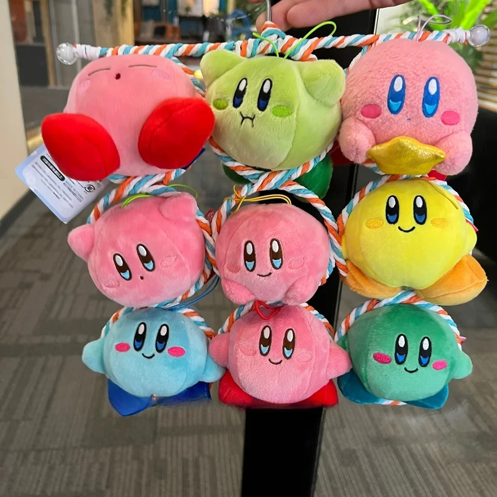 Kirby Assorted Plush Charm Set Zodiac Chef Sword Broom Multiple Sizes Cute Collectible Ornament for Anime Fans