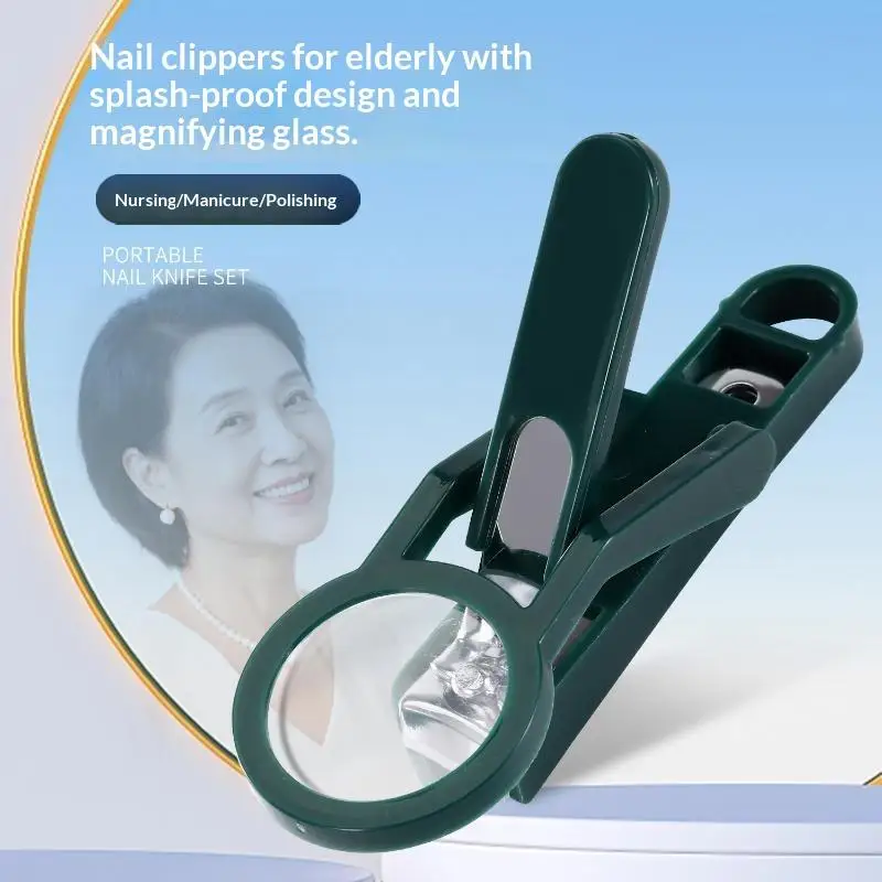 【Magnifying Glass Nail Clipper Large Household Anti Splash Nail Trimmer For Elderly Adults For Thick And Hard Nails 1PC】 view 4