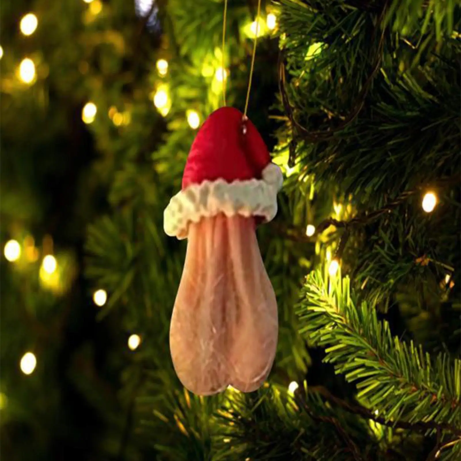 Santa Hat Egg Ornament - Funny 3D Resin Christmas Tree Charm — 5
