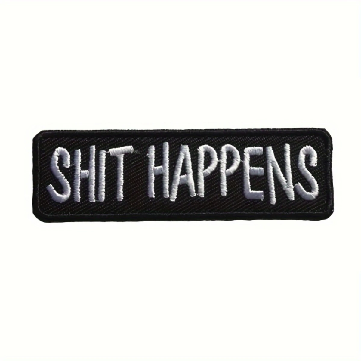 Shit Happens - забавный мем, вышитая утюгом нашивка, швейная сломанная наклейка, значок для джинсов, рюкзака, сумки, одежды своими руками