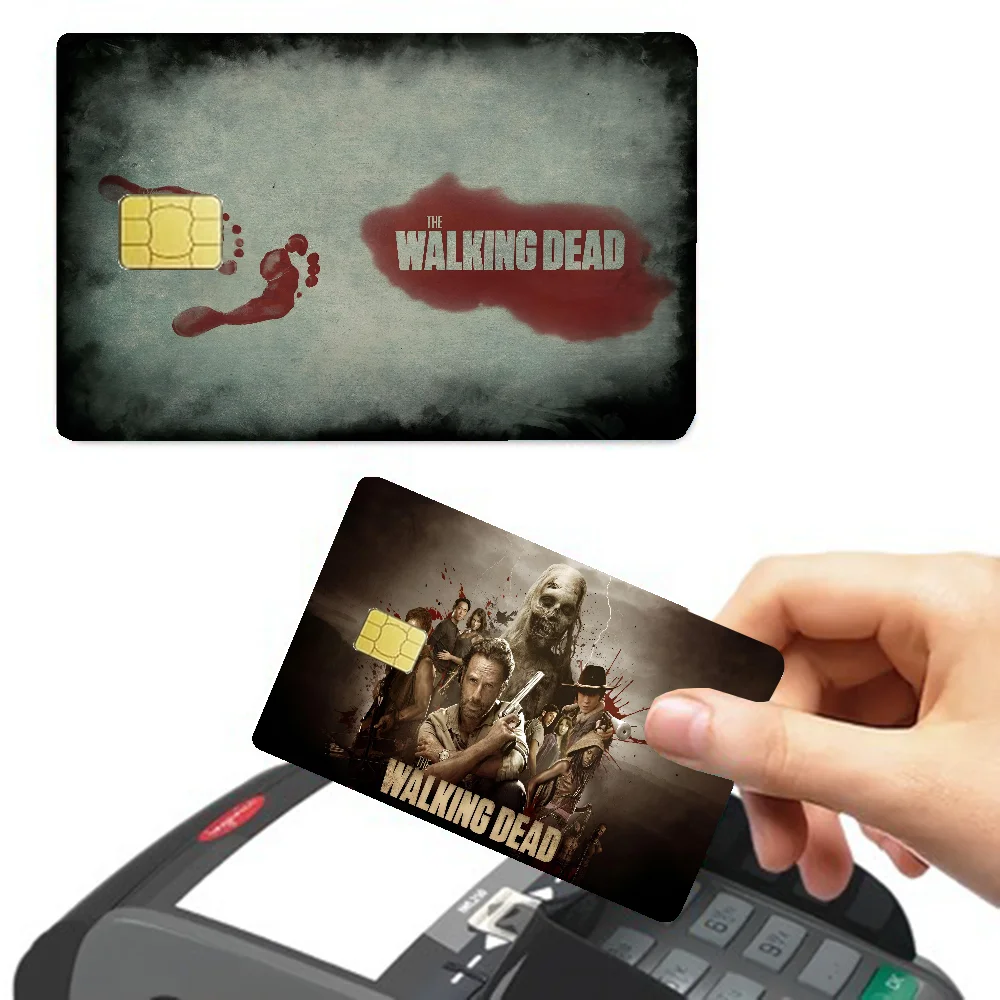 Tv Show Fear The Walking Dead Game Film Cover Sticker Case for Small Chip Credit Debit Card Front Side