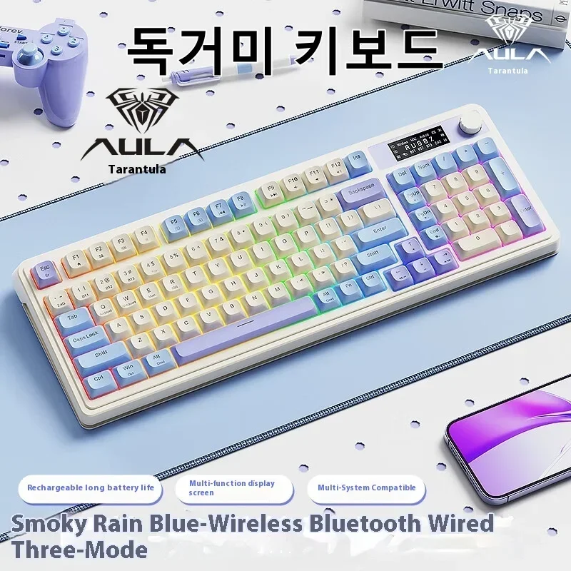 Imagem -03 - Alua-spider S99 Conexão sem Fio Bluetooth Teclado Filme de Silicone Ergonômico Três Modos Jogo Escritório