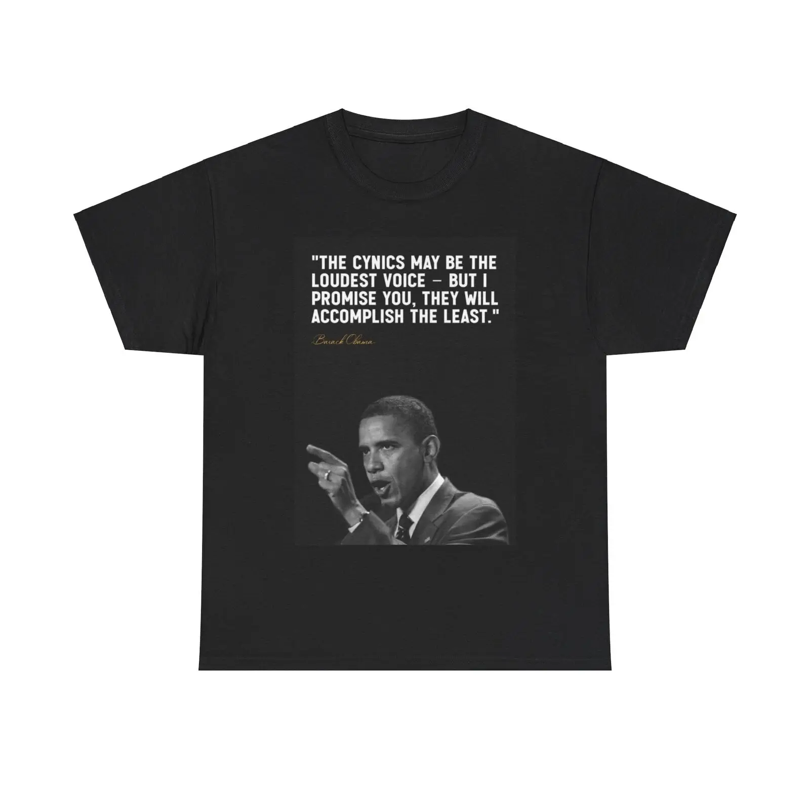 Barack Obama Tshirt Retro Speech Biden Democrat Chicago Unisex Heavy Cotton Tee