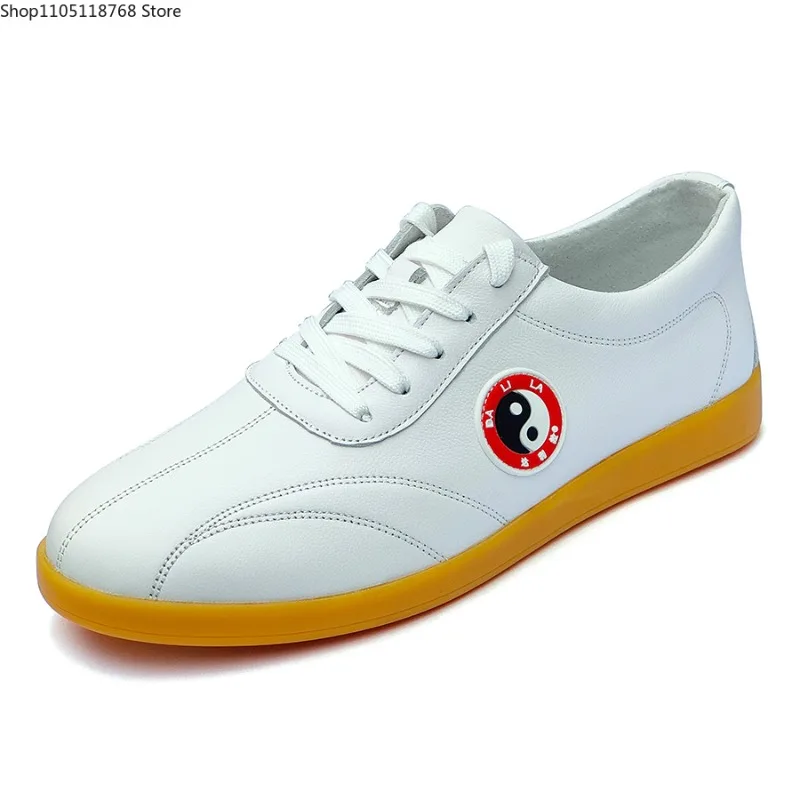 

Genuine Cowhide Leather Tai Chi Shoes for Kung Fu Wushu Martial Arts Soft Flexible Sole