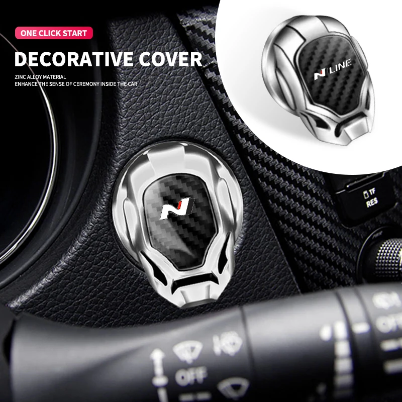 

Декоративная накладка на кнопку запуска двигателя для Hyundai N Avante Sonata Elantra i30 i20 Tucson N Line