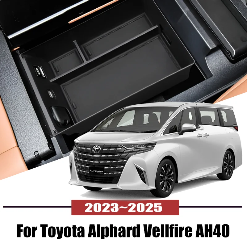 

For Toyota Alphard Vellfire 2023~2025 Car Central Armrest Storage Box Holder Console Organizer Auto interior Accessories Tools