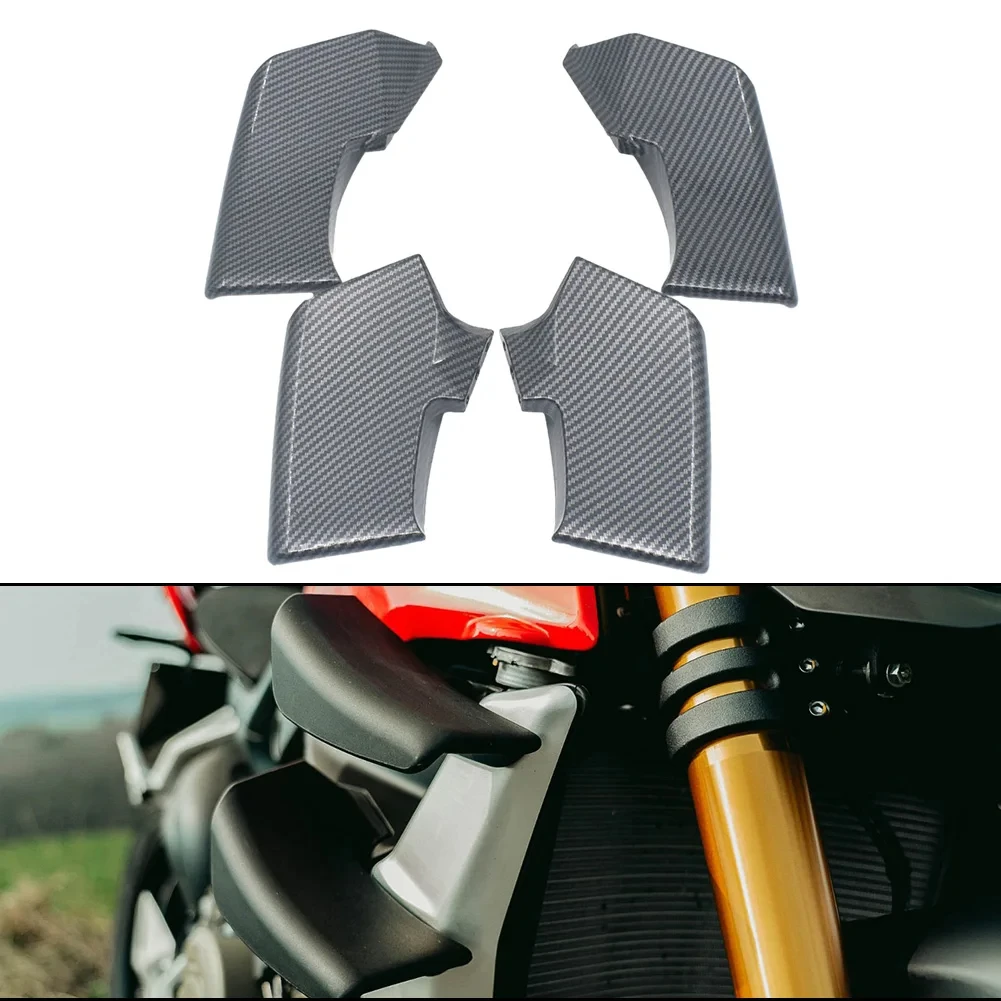 

Спойлер Fxed Winglets Wings, подходит для Ducati Streetfighter V4 V4S V4SP 20-23 V2 22-23, Черный Сменный спойлер из углеродного волокна