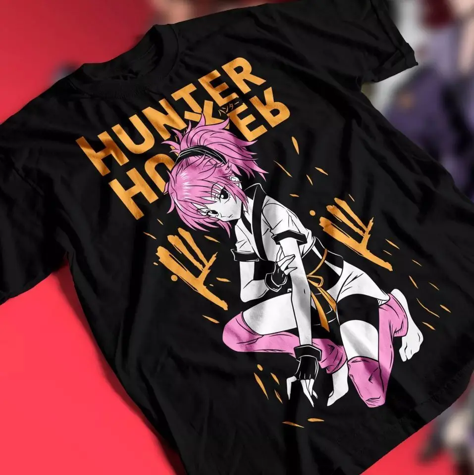 Machi Komachine T-Shirt Hunter X Hunter Hisoka Gon Killua Black Shirt All Size