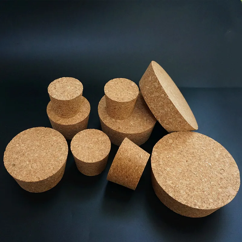 2Pcs/Lot Lab Big Size Top DIA 51mm To 105mm Wood Cork Cap Thermos Bottle Stopper Essential Oil Pudding Glass Bottle Lid