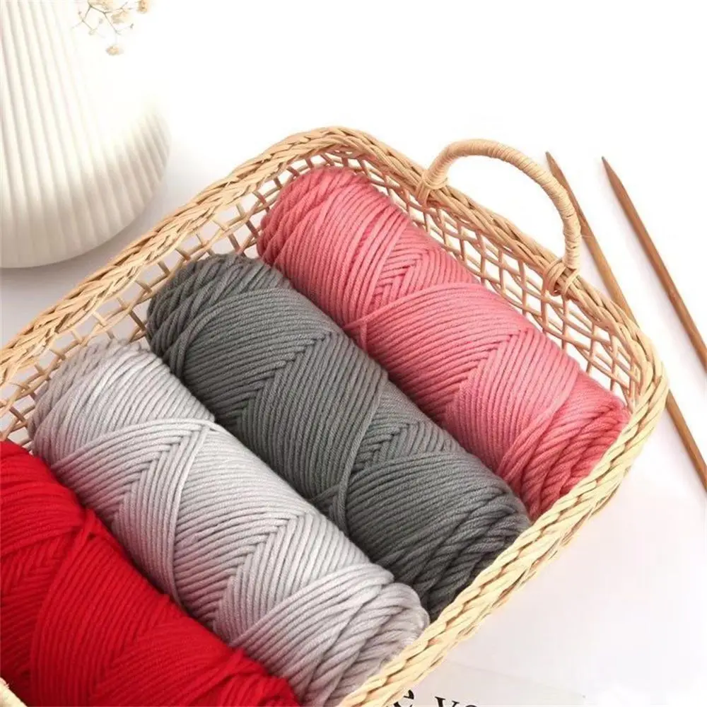 1PC Pure Colour Series  Lover Yarn 100g Milk Cotton Yarn Woolen Yarn 8ply Thread For Knitting Scarf Wool Handmade DIY Gift