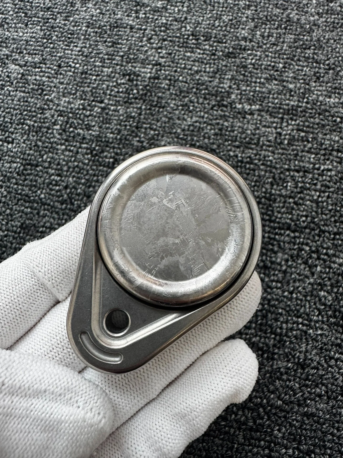 Used ACEDC magician emulator ice crystal titanium milk cover combination, titanium alloy edc metal decompression