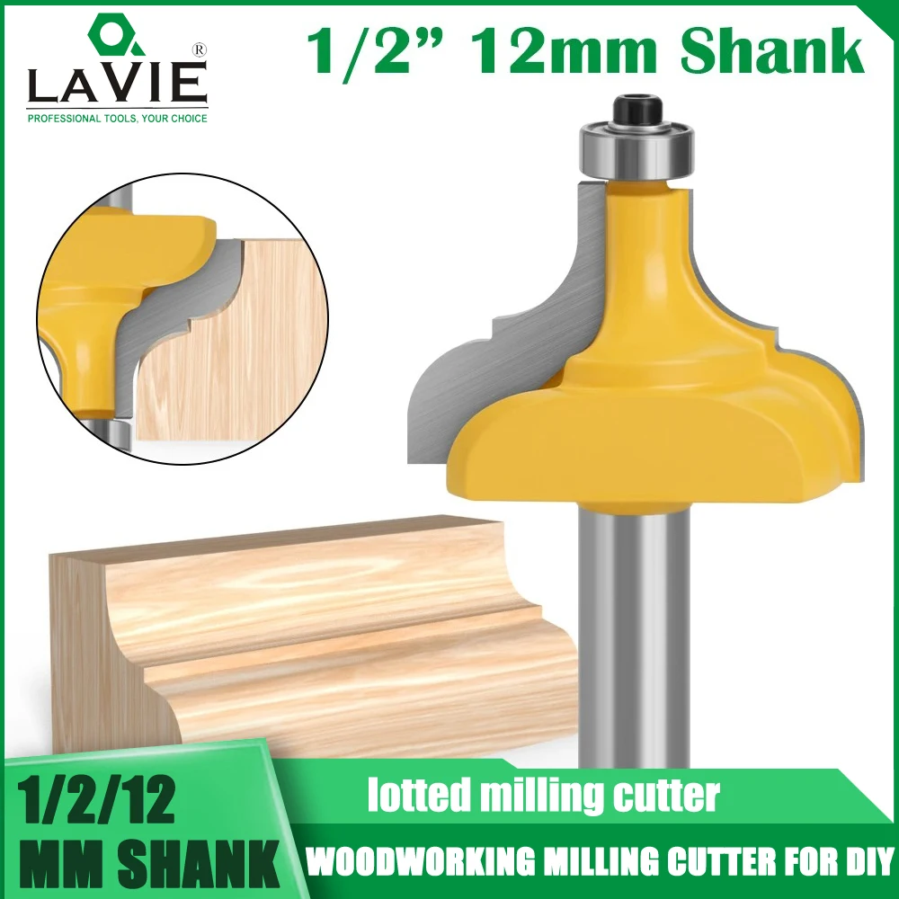 

LAVIE 1PC 8/12mm 1/2 Inch Shank Photo Frame Molding Edging Router Bit Classical Ogee Woodworking Milling Cutter Wood Tool 예초기커터날