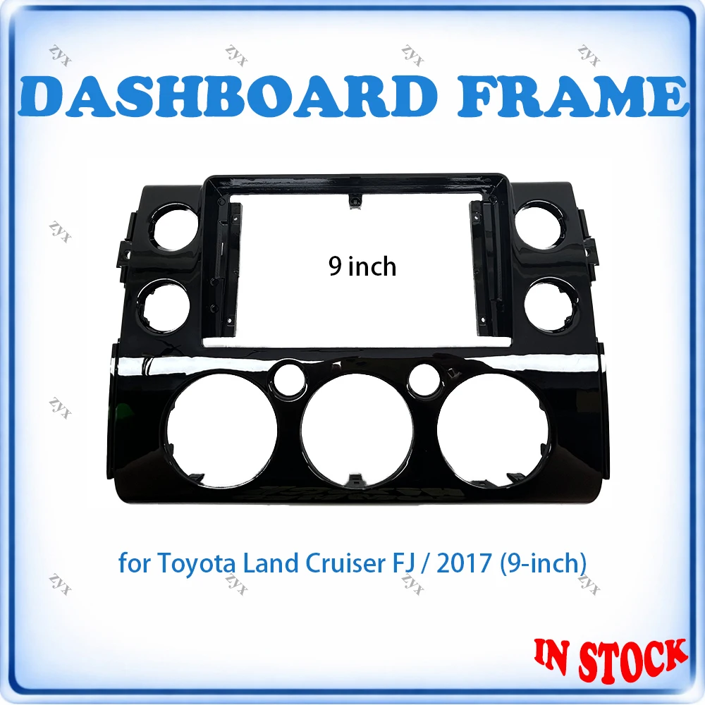 

High Quality Car Radio Fascia Frame For Toyota FJ Cruiser 2017 9 inch Stereo Panel With Canbus Decoder & Wiring Harness