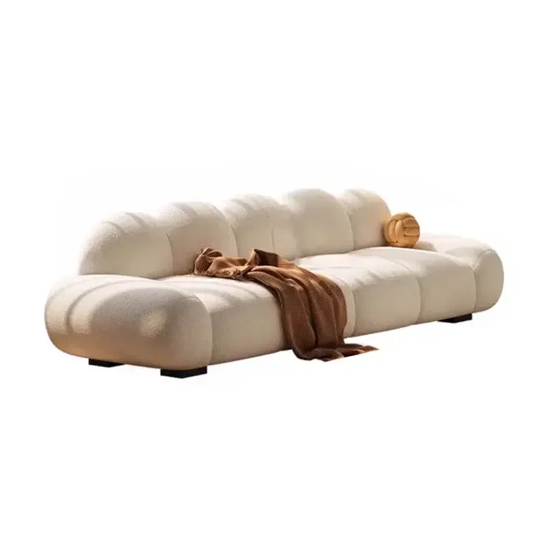 

Petal sofa living room simple modern furniture Japanese log wind straight row three-person piano keys