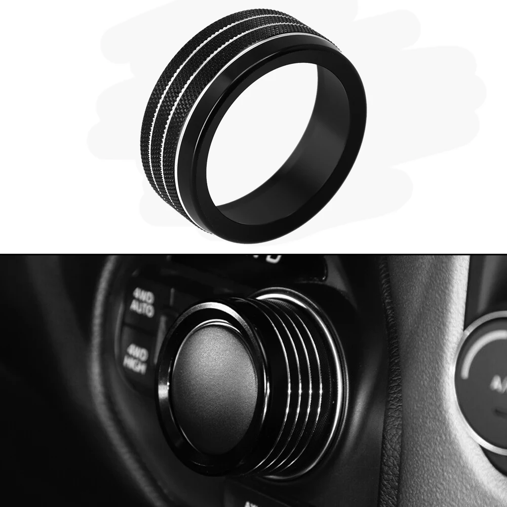 Car Gear Shift Switch Button Knob Cover Ring For Dodge For RAM 1500 2018-2020 Black Car Interior Accessories