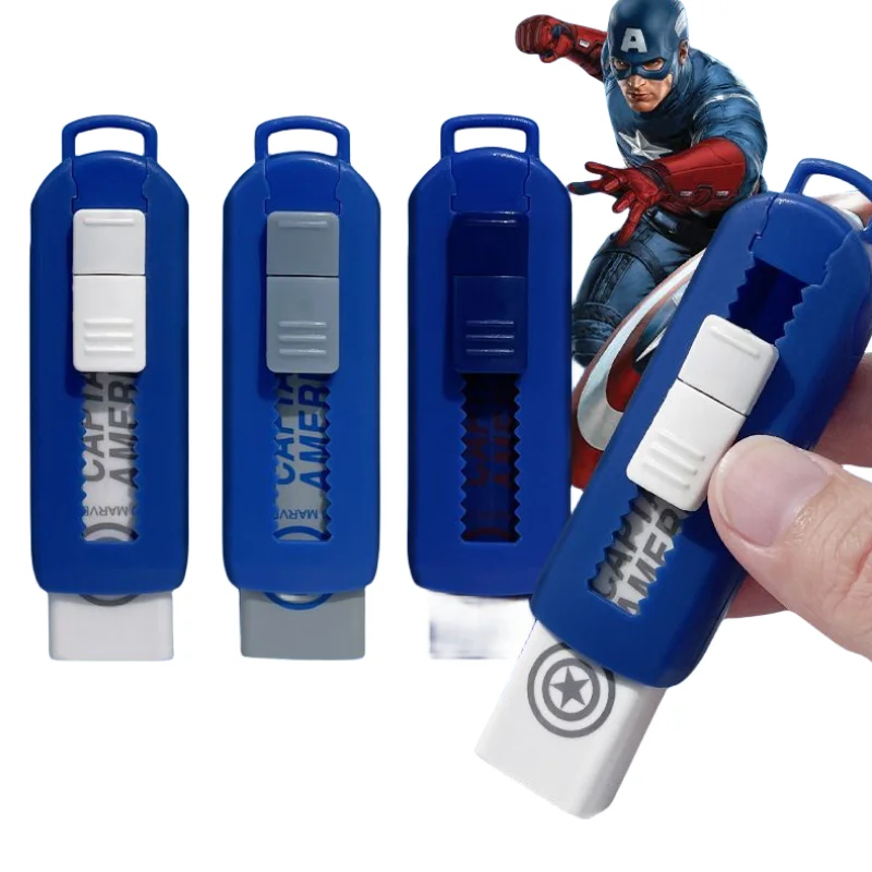 Marvel Series Spider-Man push-pull eraser Kindergarten dedicated clean and debris-free animation IP creative non-toxic eraser