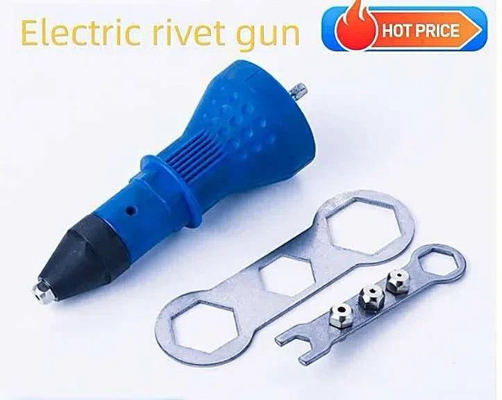 Electric Rivet Gun with Adapter Pull Type Accessory for Connecting Hollow Rivets Compatible with Electric Drill