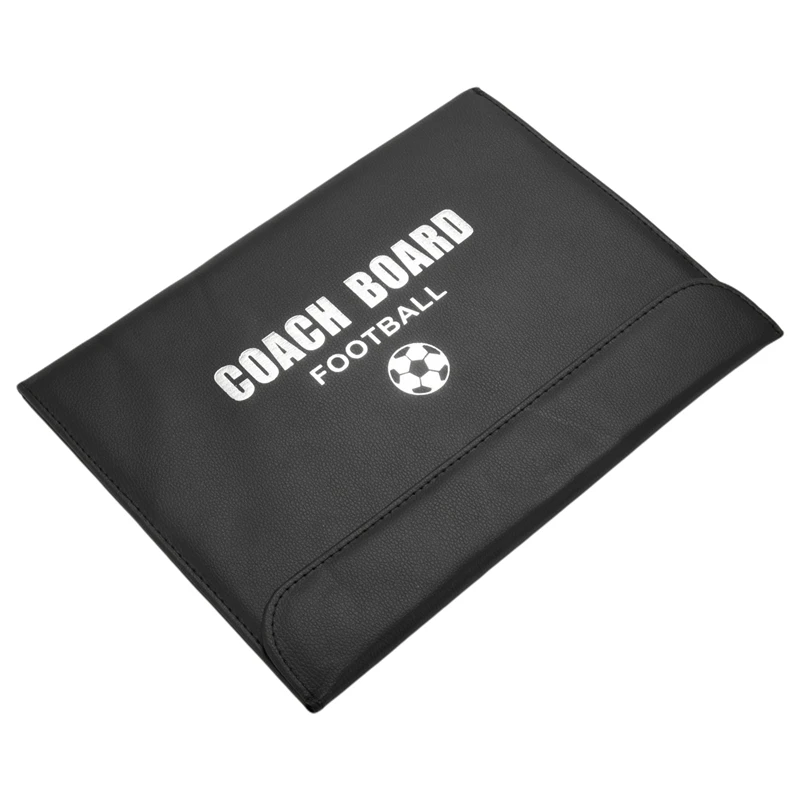 Portable Trainning Assisitant Equipments Football Soccer Tactical Board 2.5 Fold Leather Useful Teaching Board